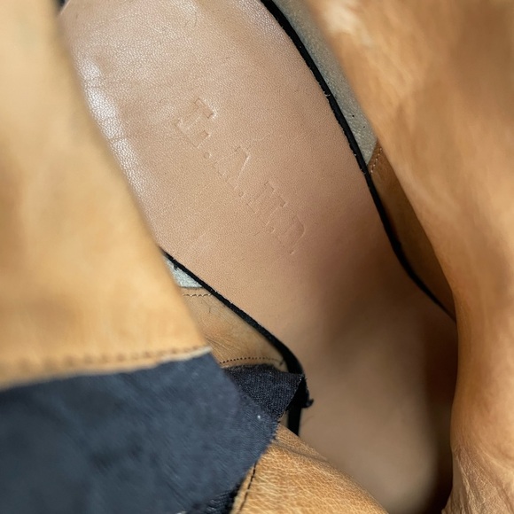 L.A.M.B. Women Noss BLACK LAMB Pumps Mid Calf Boot Platform Heels - Picture 15 of 16